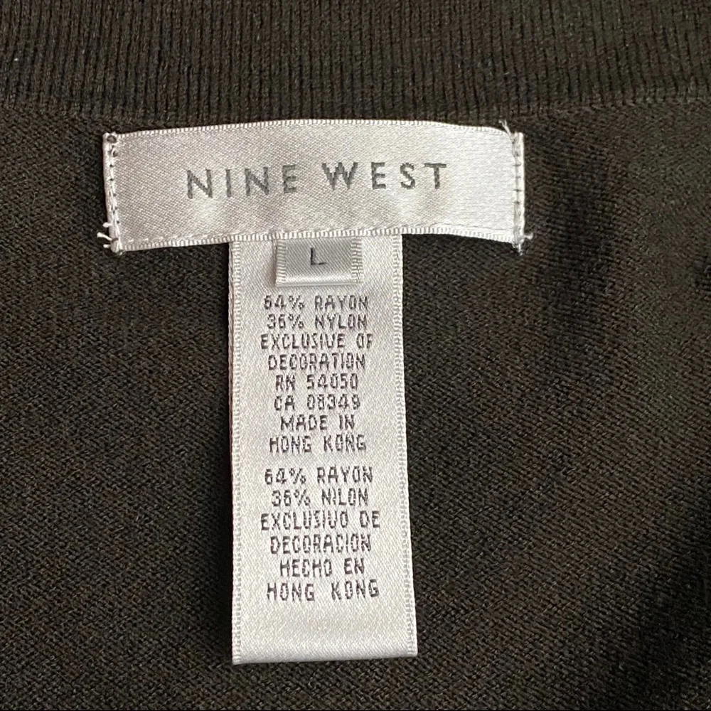 VINTAGE NINE WEST Sequined Brown Cardigan L
